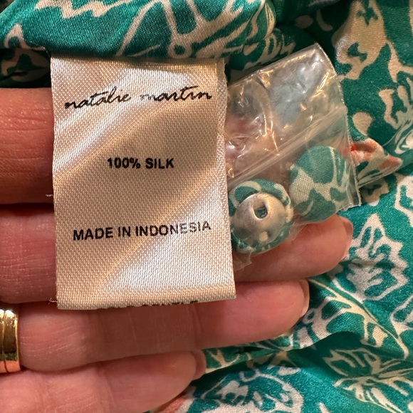 NEW NATALIE MARTIN Fiore Silk Maxi Dress - Amalfi Sea - Picture 13 of 16